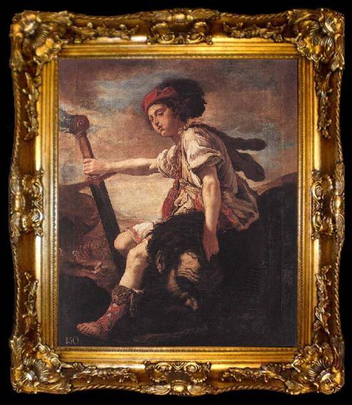 framed  FETI, Domenico David with the Head of Goliath, ta009-2